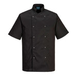 Chef's Cumbria Kochjacke S/S - Schwarz (BKR)