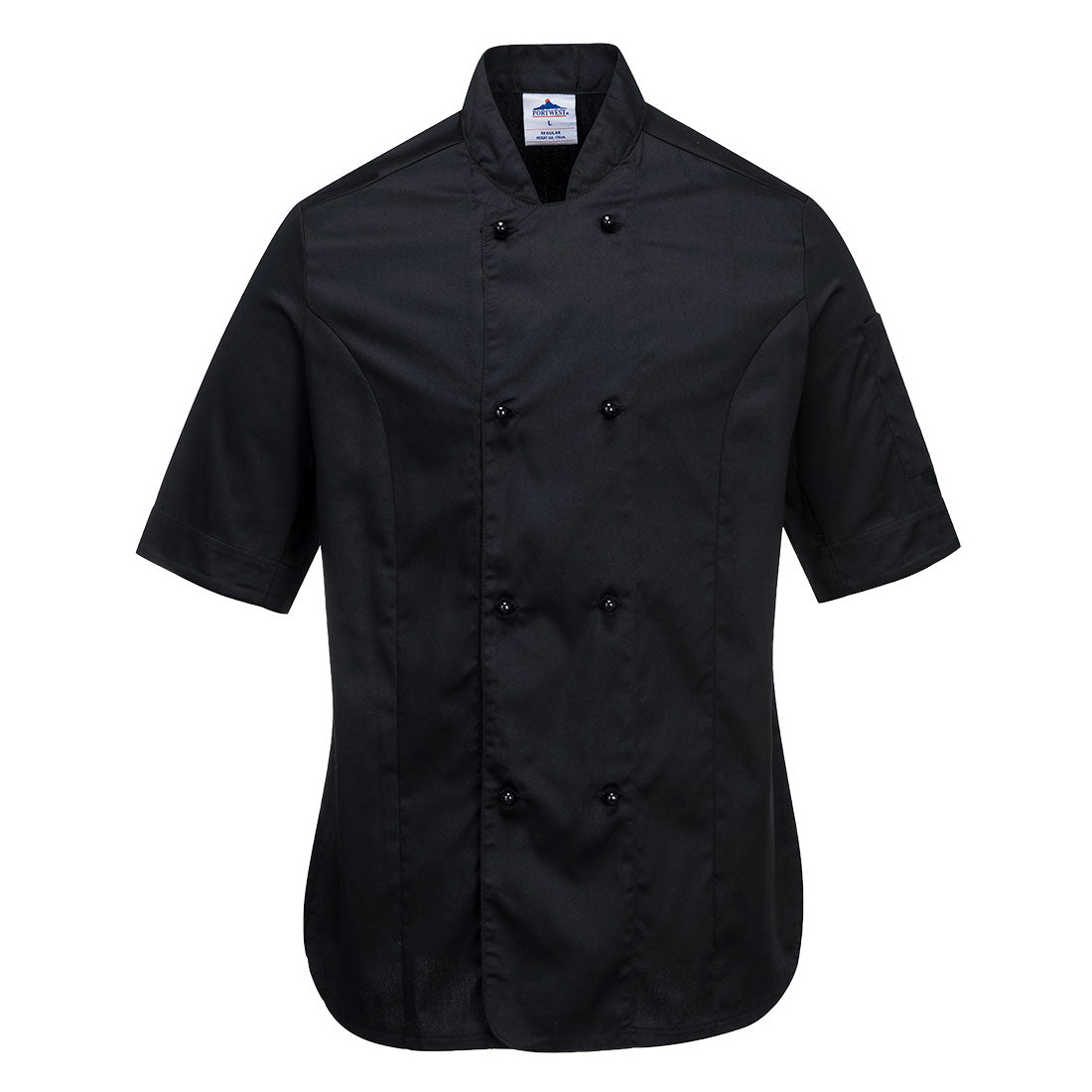 Rachel Damen Chefs Jacke kurzarm - Schwarz (BKR)