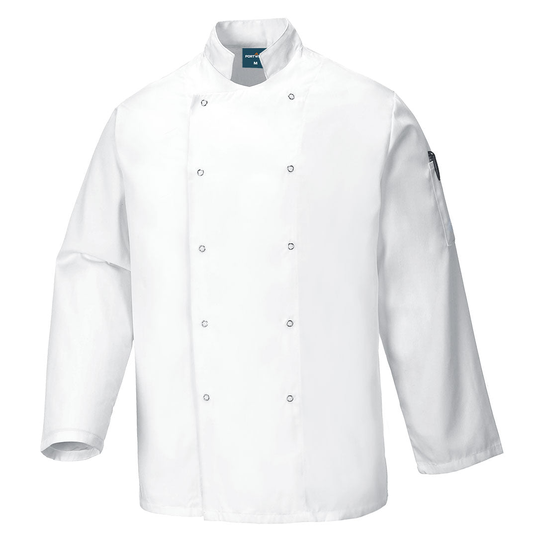 Chef's Suffolk Nietenjacke langarm - Weiss (WHR)