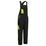WX1 Zweifarbige Baumwoll - Latzhose - Schwarz/Gelb (KYR)