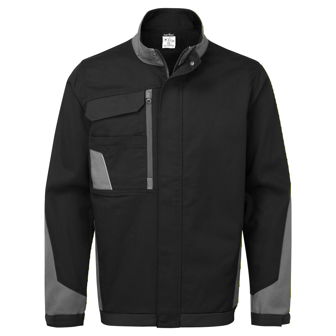 WX1 Zweifarbige wattierte Baumwoll - Arbeitsjacke - Schwarz/Grau (BYR)