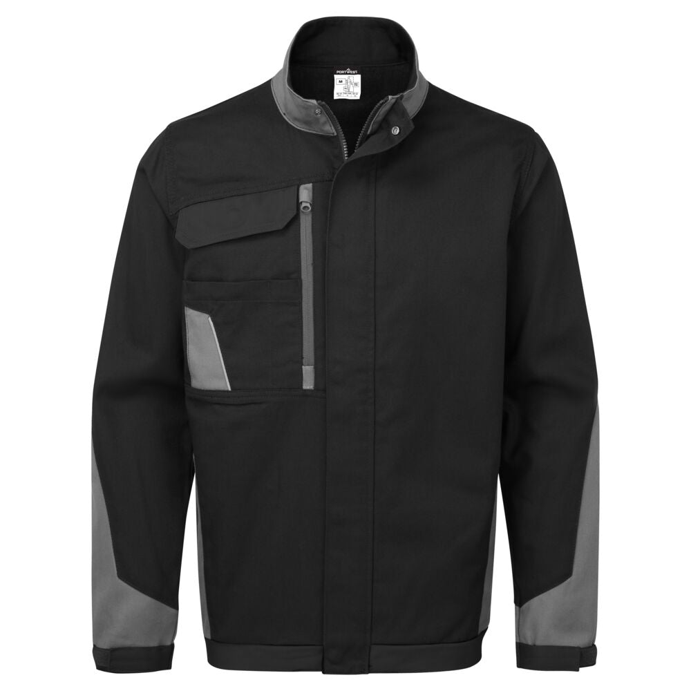 WX1 Leichte Baumwoll - Arbeitsjacke - Schwarz/Grau (BYR)