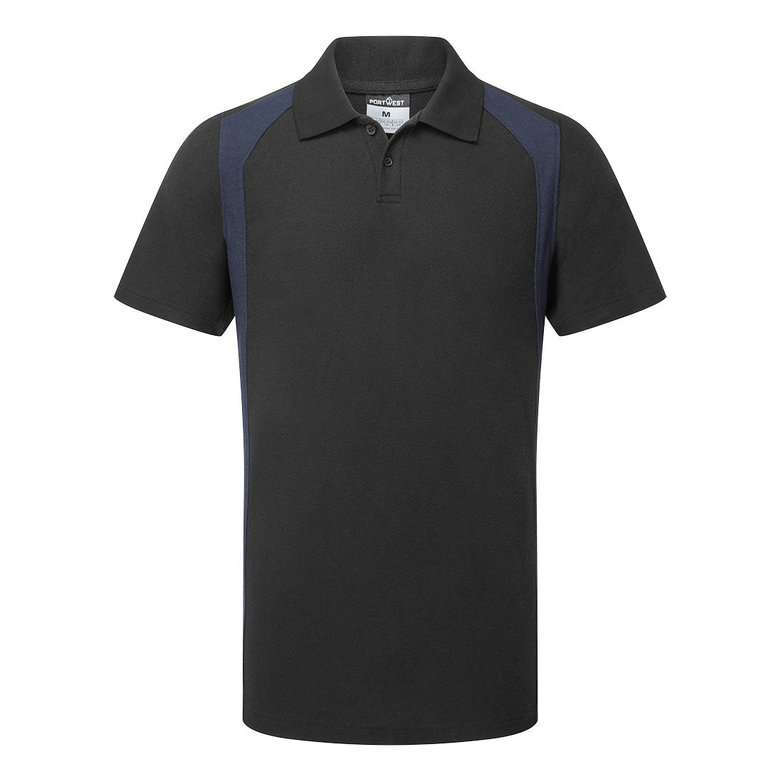 WX2 Poloshirt S/S - Schwarz/Marine Groß (BNR)