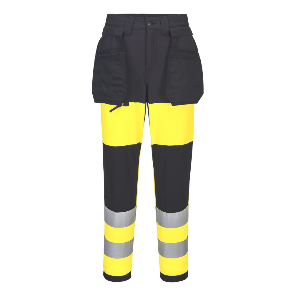 WX2 Eco Hi-Vis Damen Stretch Bundhose Klasse 1 - Gelb/Schwarz (YBR)