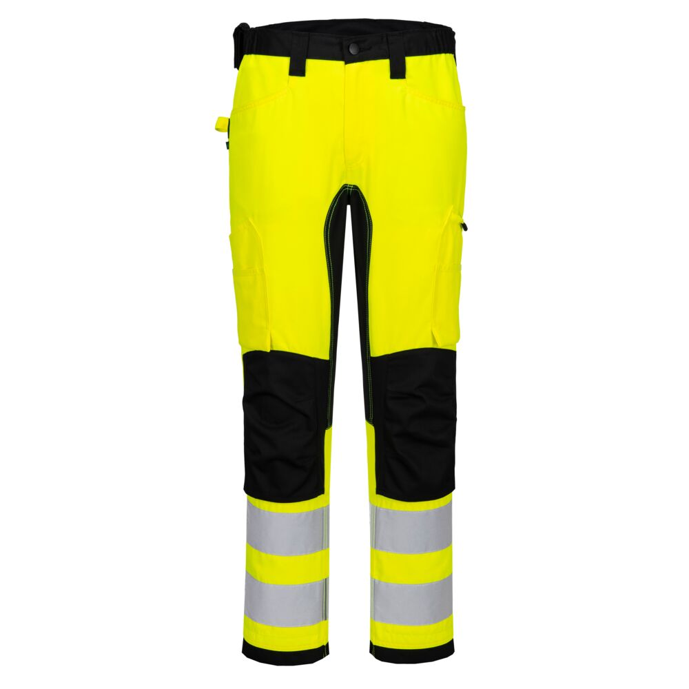 WX2 ECO Hi-Vis Stretch Arbeitsbundhose - Gelb/Schwarz (YBR)