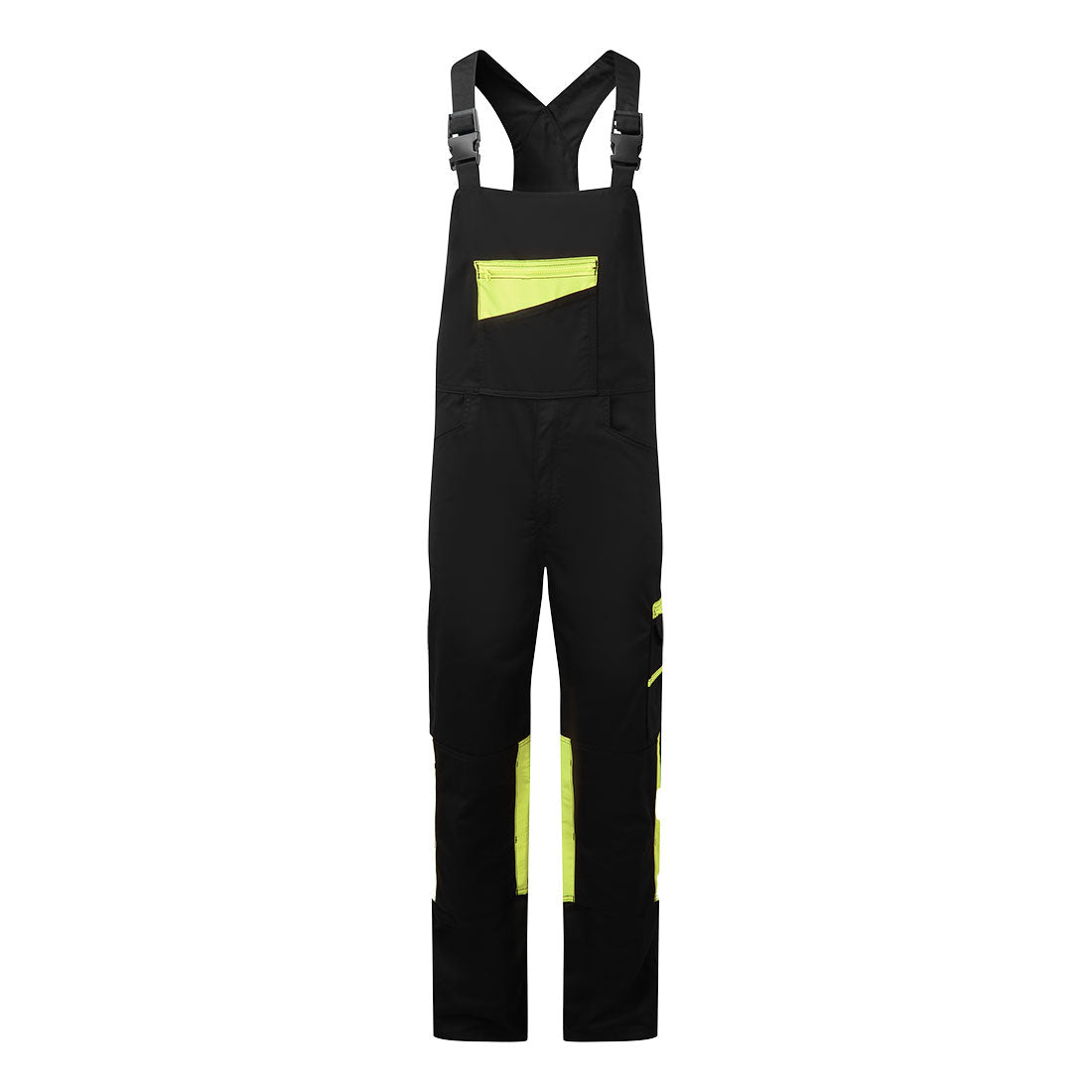 WX2 Eco Stretch Latzhose - Schwarz/Gelb (KYR)