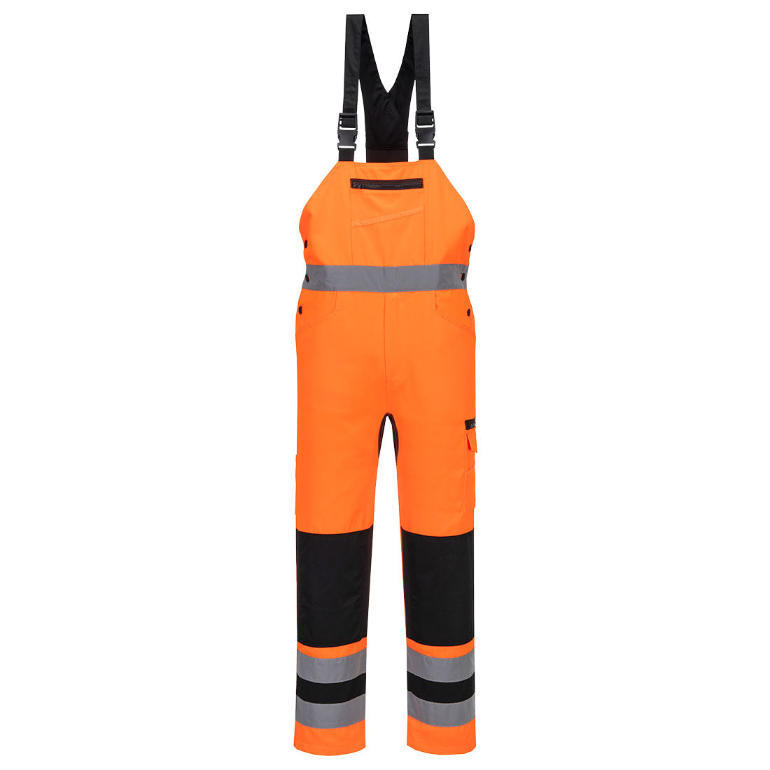 WX2 Eco Hi-Vis Latzhose - Orange/Schwarz (OBR)