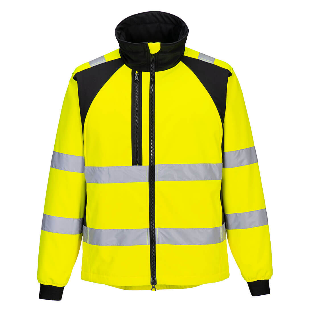 WX2 Eco Hi-Vis Softshelljacke (2L) - Gelb/Schwarz (YBR)