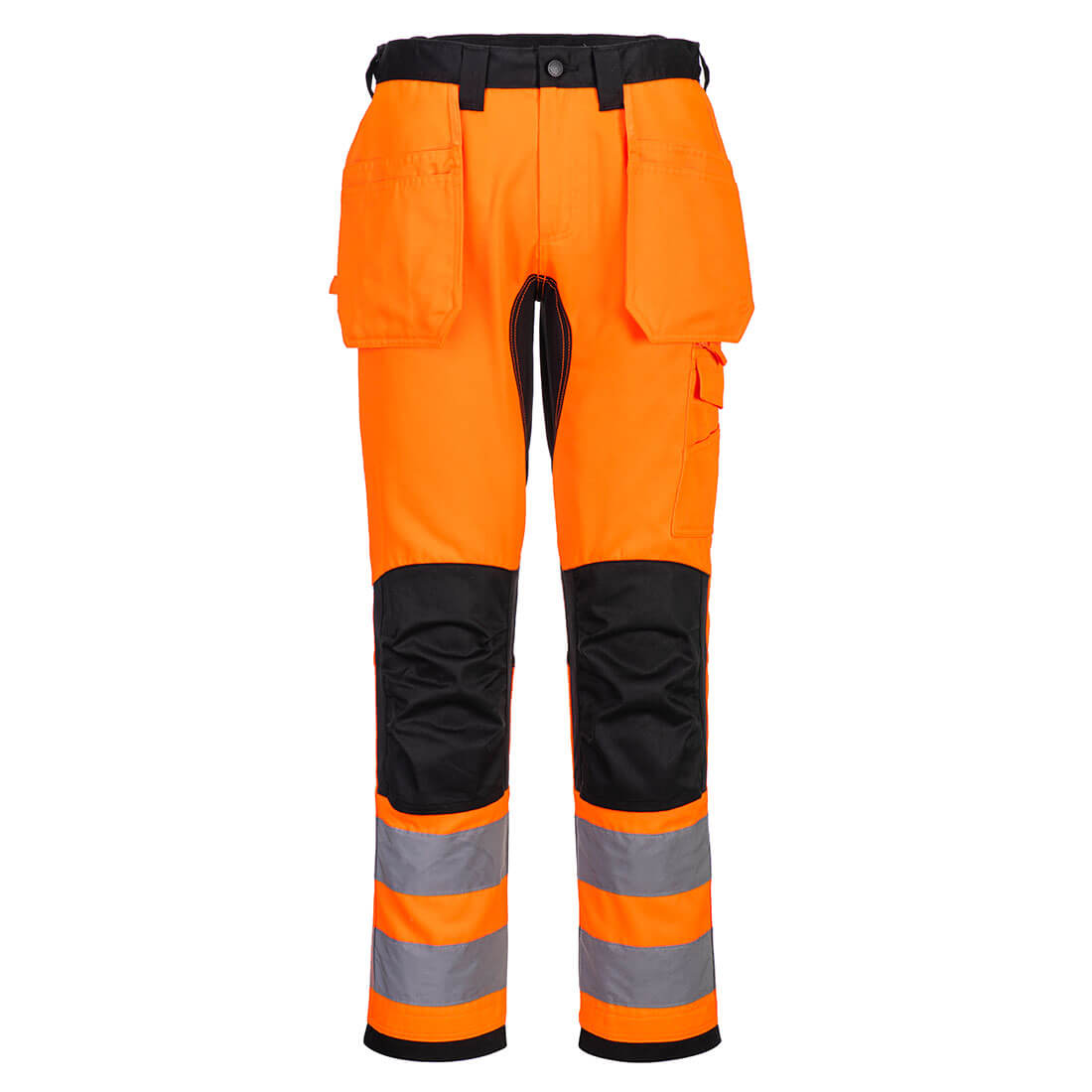 WX2 Eco Hi-Vis Bundhose mit Holstertaschen - Orange/Schwarz (OBR)