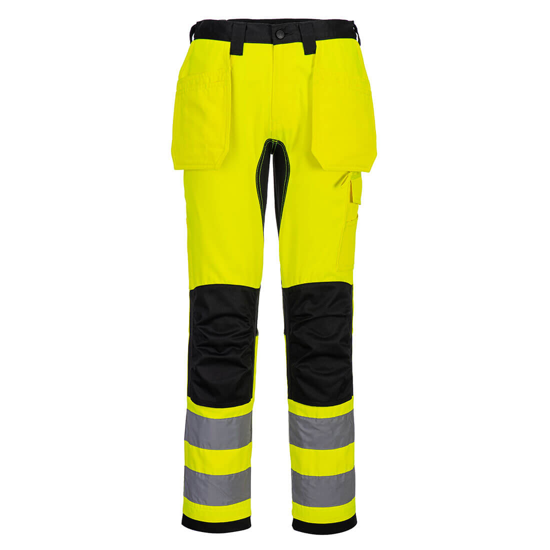 WX2 Eco Hi-Vis Bundhose mit Holstertaschen - Gelb/Schwarz (YBR)