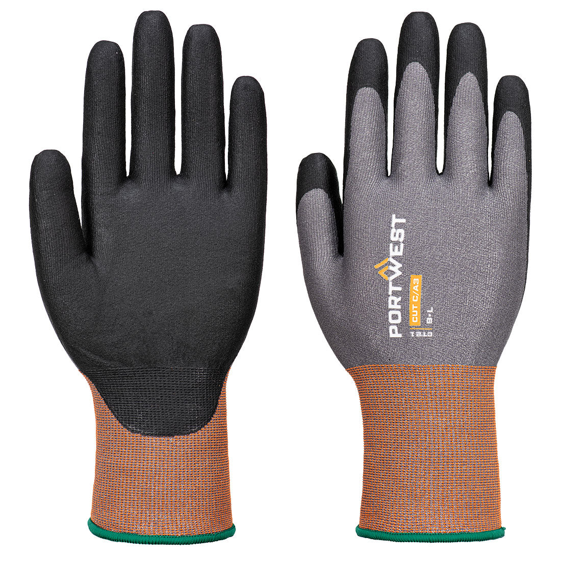 CT Schnittschutz C 21 Nitril-Handschuhe - Grau/Schwarz (G8R)