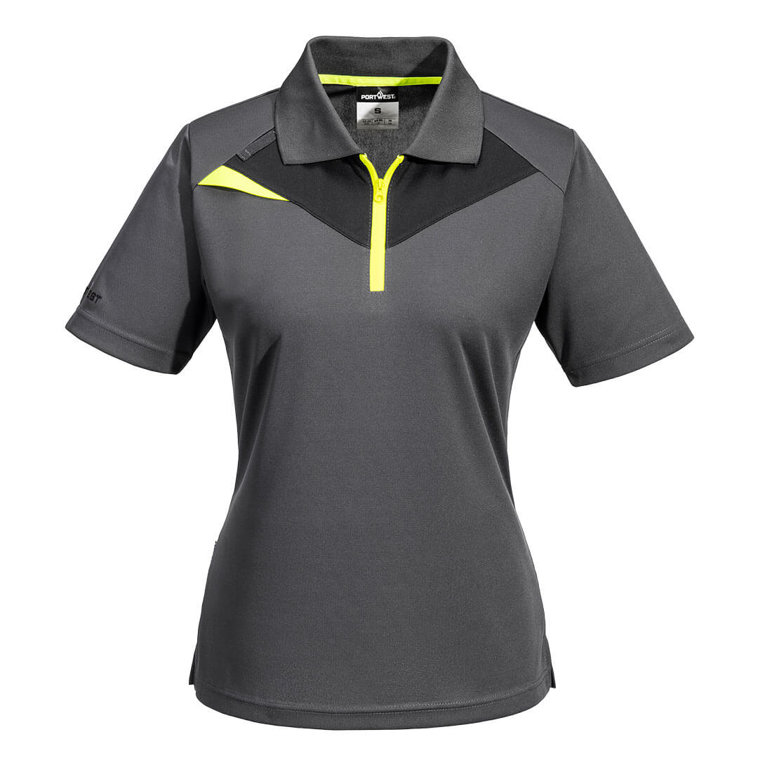 DX4 Warnschutz Damen Poloshirt kurzarm - Metallgrau (MGR)