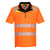 DX4 Hi-Vis Polo Shirt mit Reißverschluss kurzarm - Orange/Schwarz (OBR)