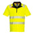 DX4 Hi-Vis Polo Shirt mit Reißverschluss kurzarm - Gelb/Schwarz (YBR)