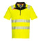 DX4 Hi-Vis Polo Shirt mit Reißverschluss kurzarm - Gelb/Schwarz (YBR)