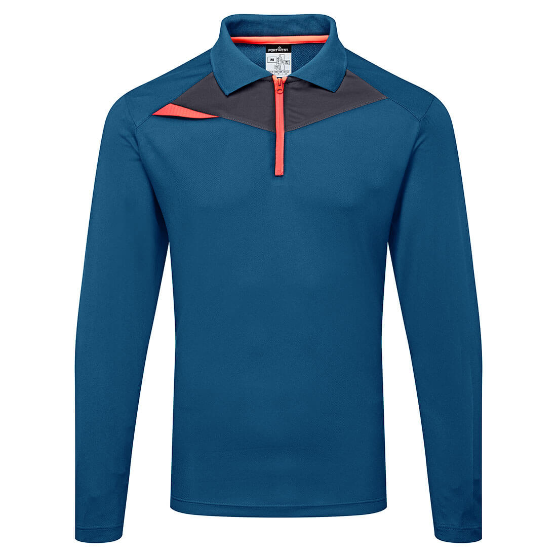 DX4 Polo Shirt L/S - Metro Blau (MBR)