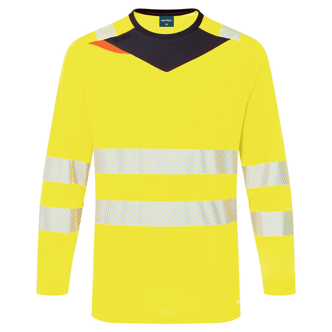 DX4 Hi-Vis T-Shirt langarm - Gelb/Schwarz (YBR)
