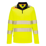DX4 Hi-Vis Polo Shirt mit Reißverschluss langarm - Gelb/Schwarz (YBR)
