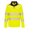 DX4 Hi-Vis Polo Shirt mit Reißverschluss langarm - Gelb/Schwarz (YBR)