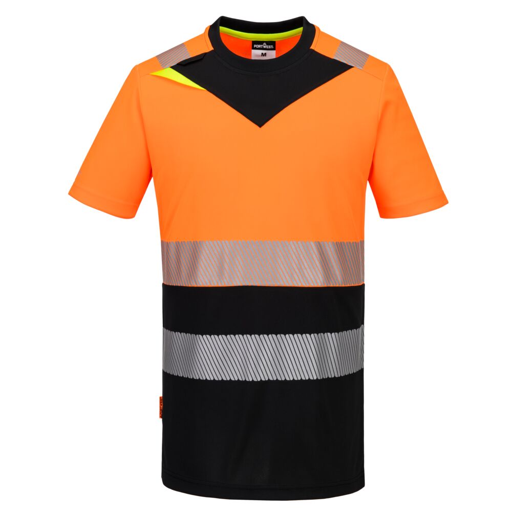 DX4 Hi-Vis T-Shirt kurzarm Klasse 1 - Orange/Schwarz (OBR)