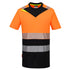 DX4 Hi-Vis T-Shirt kurzarm Klasse 1 - Orange/Schwarz (OBR)