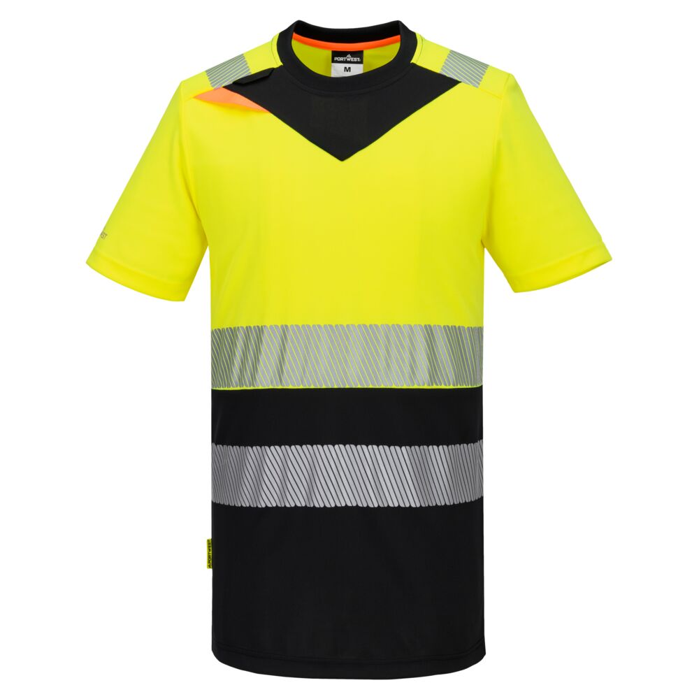 DX4 Hi-Vis T-Shirt kurzarm Klasse 1 - Gelb/Schwarz (YBR)