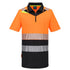 DX4 Hi-Vis Poloshirt mit Reißverschluss Klasse 1 - Orange/Schwarz (OBR)