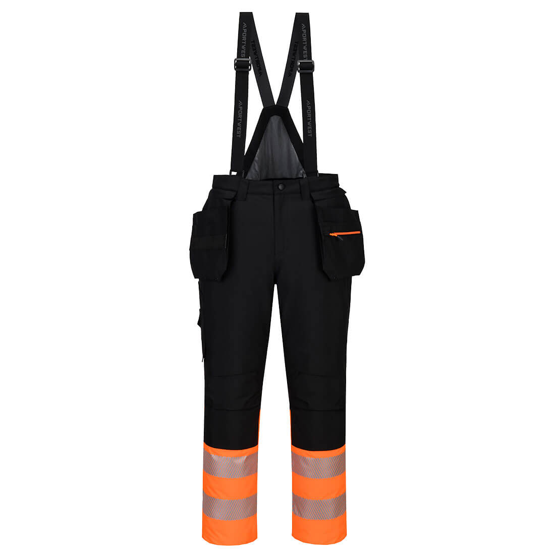 DX4 Hi-Vis Winter Latzhose Klasse 1 - Orange/Schwarz (OBR)