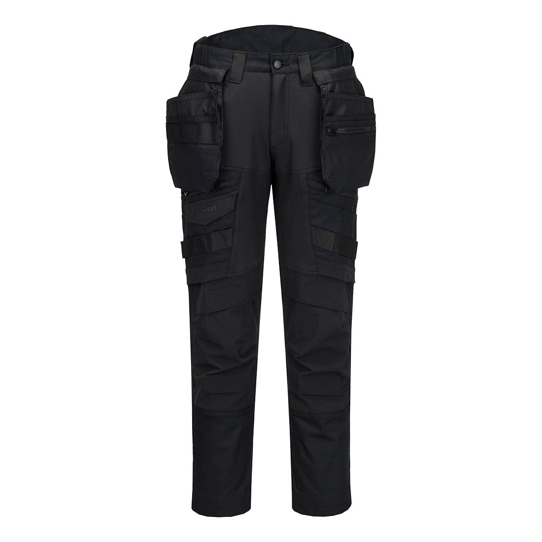 DX4 Bundhose mit abnehmbaren Holstertaschen - komplett schwarz (ABR)