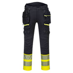 DX4 Hi-Vis Bundhose mit abnehmbaren Holstertaschen Klasse 1 - Gelb/Schwarz (YBR)