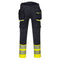 DX4 Hi-Vis Bundhose mit abnehmbaren Holstertaschen Klasse 1 - Gelb/Schwarz (YBR)