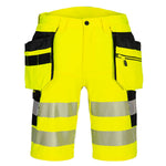 DX4 Hi-Vis Shorts mit Holstertaschen - Gelb/Schwarz (YBR)