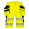 DX4 Hi-Vis Shorts mit Holstertaschen - Gelb/Schwarz (YBR)