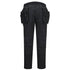 DX4 Softshell Bundhose mit abnehmbaren Holstertaschen - komplett schwarz (ABR)