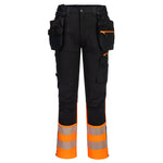 DX4 Hi-Vis Bundhose mit abnehmbaren Holstertaschen Klasse 1 - Orange/Schwarz (OBR)
