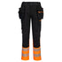 DX4 Hi-Vis Bundhose mit abnehmbaren Holstertaschen Klasse 1 - Orange/Schwarz (OBR)