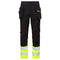 DX4 Hi-Vis Bundhose mit abnehmbaren Holstertaschen Klasse 1 - Gelb/Schwarz (YBR)