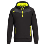 DX4 Kapuzenpullover mit 1/4 Reißverschluss - Schwarz (BKR)