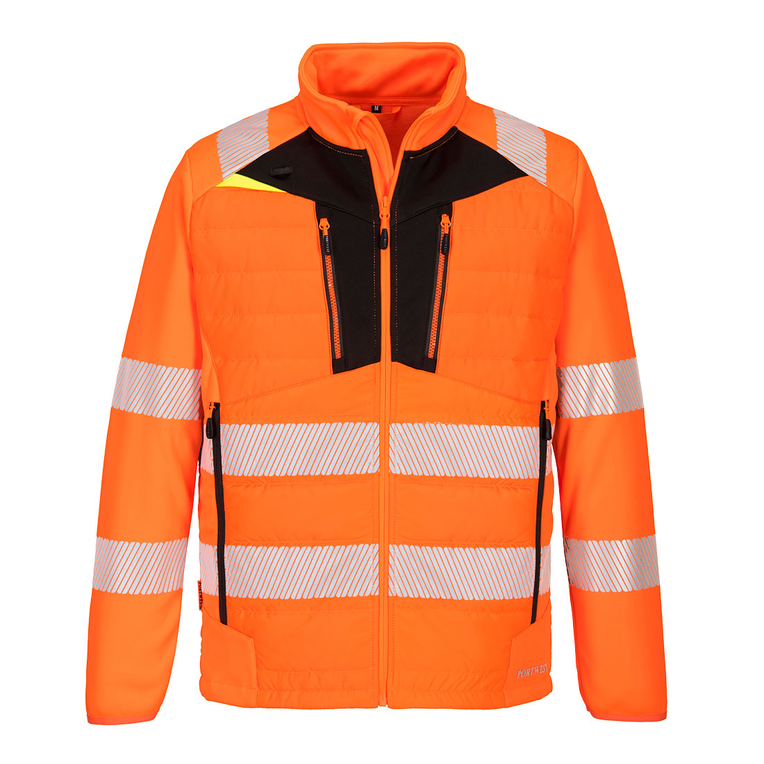 DX4 Hi-Vis Hybrid Steppjacke - Orange/Schwarz (OBR)