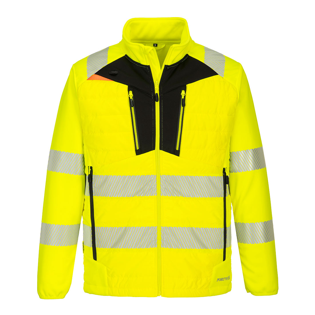 DX4 Hi-Vis Hybrid Steppjacke - Gelb/Schwarz (YBR)