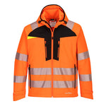 DX4 Hi-Vis Softshelljacke (3L) - Orange/Schwarz (OBR)