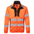 DX4 Hi-Vis Sweatjacke mit Kragen Klasse 1 - Orange/Schwarz (OBR)