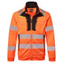 DX4 Hi-Vis Sweatjacke mit Kragen Klasse 1 - Orange/Schwarz (OBR)