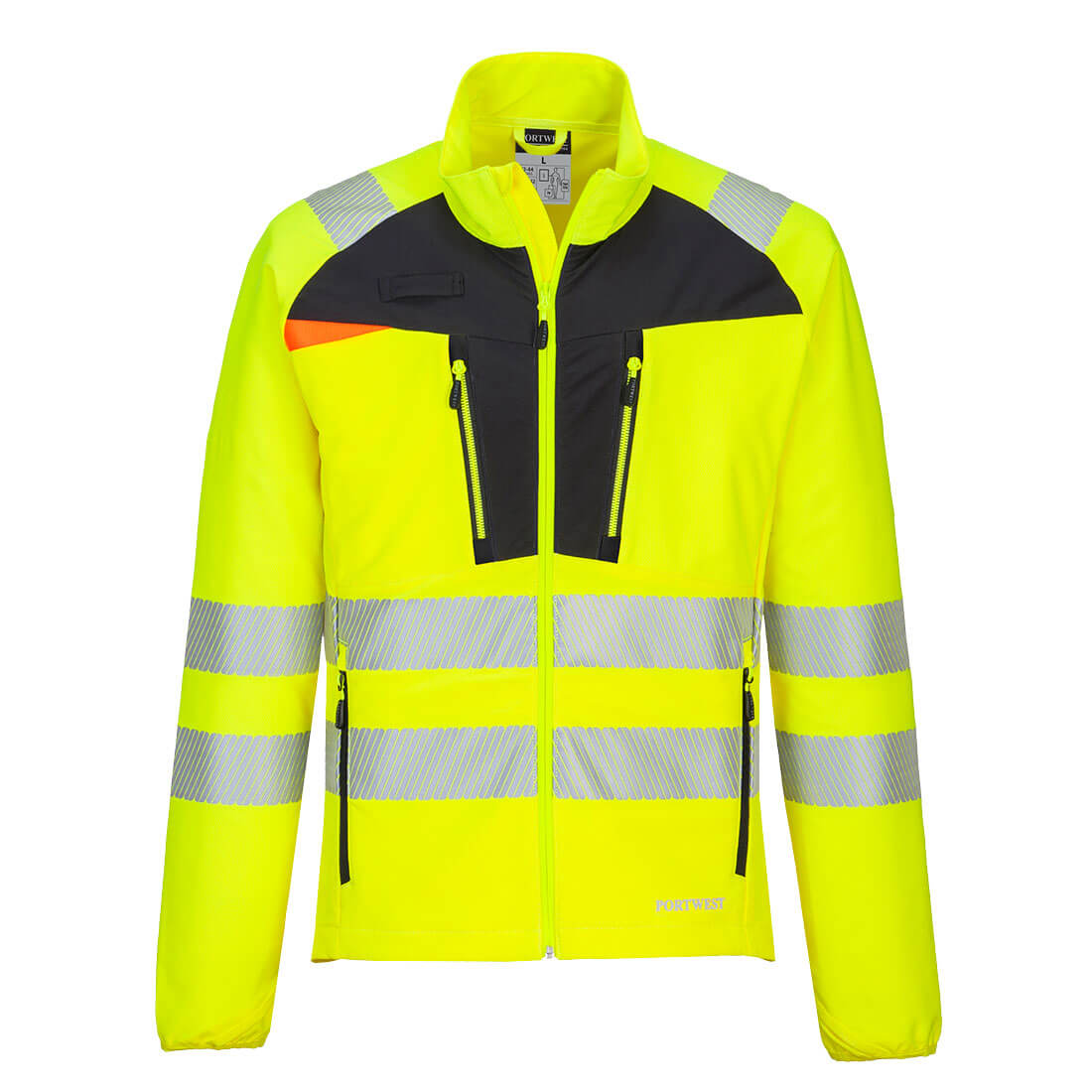 DX4 Hi-Vis Leichte Stretch Arbeitsjacke - Gelb/Schwarz (YBR)