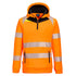 DX4 Hi-Vis Kapuzenpullover mit 1/4 Reißverschluss - Orange/Schwarz (OBR)