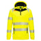 DX4 Hi-Vis Kapuzenpullover mit 1/4 Reißverschluss - Gelb/Schwarz (YBR)