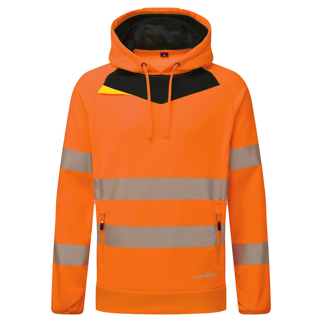 DX4 Hi-Vis Kapuzenpullover - Orange/Schwarz (OBR)