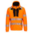 DX4 Hi-Vis Kapuzenjacke mit Reißverschluss - Orange/Schwarz (OBR)