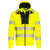 DX4 Hi-Vis Kapuzenjacke mit Reißverschluss - Gelb/Schwarz (YBR)