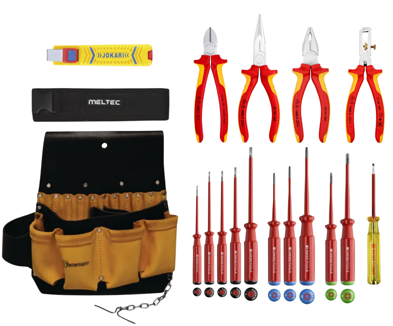 Leder-Handwerkzeugtasche mit Gurt 1000 V - MELTEC GmbH